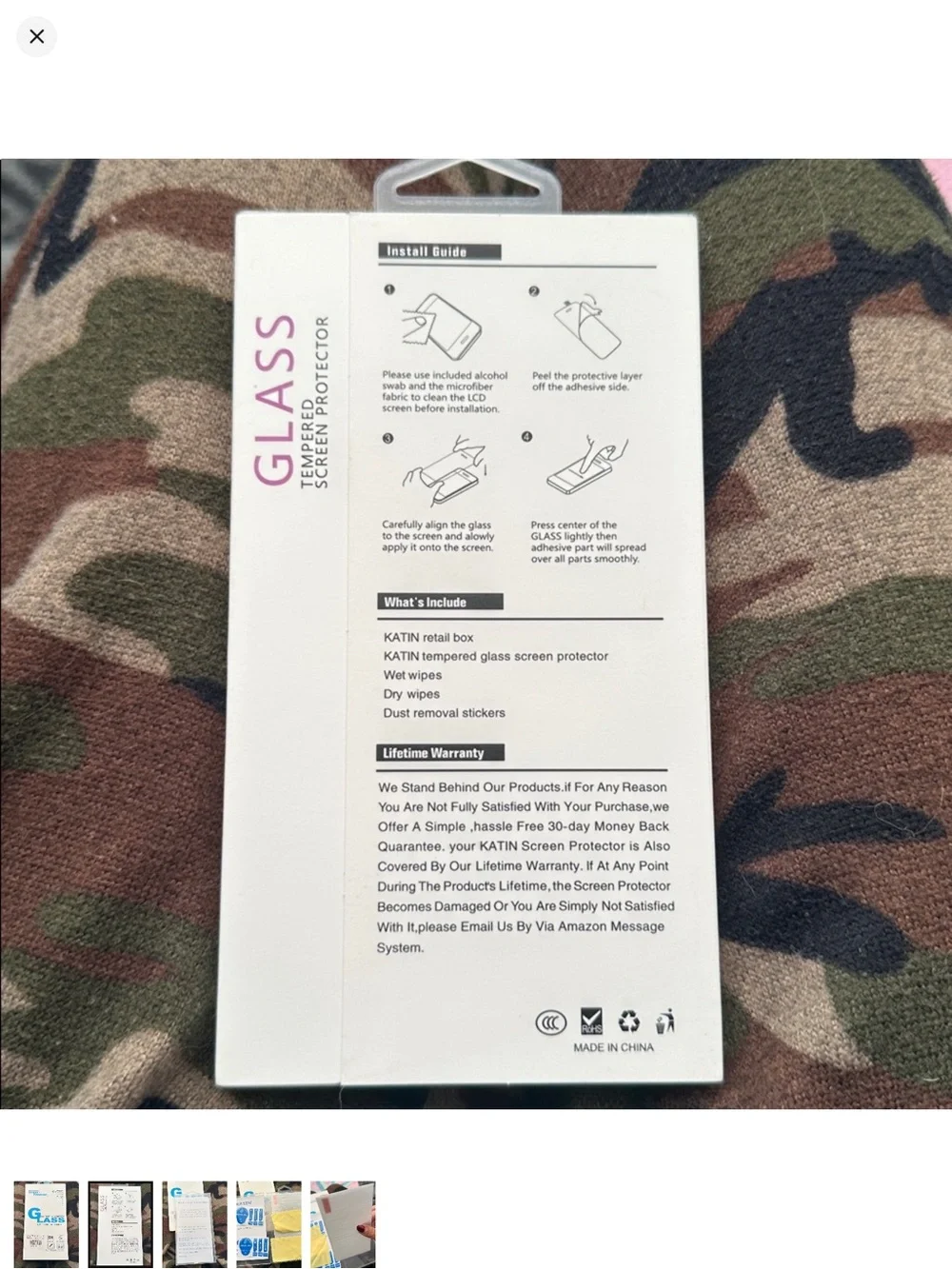 Katin ONE Tempered Glass Screen Protector for iPhone 7/8
